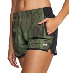 RVCA Green Camo Perf Stretch Short